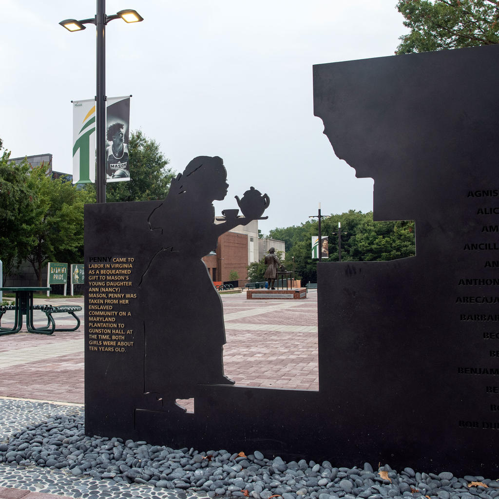Photo of the Enslaved People Memorial on Wilkins Plaza, Mason's Fairfax campus
